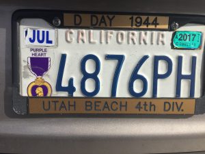 California licence plate
